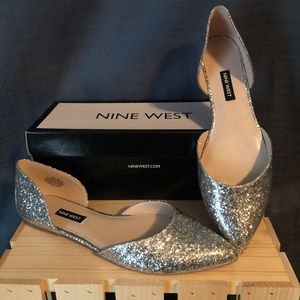 Nine West metallic flats
